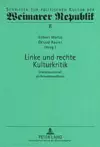 Linke Und Rechte Kulturkritik cover