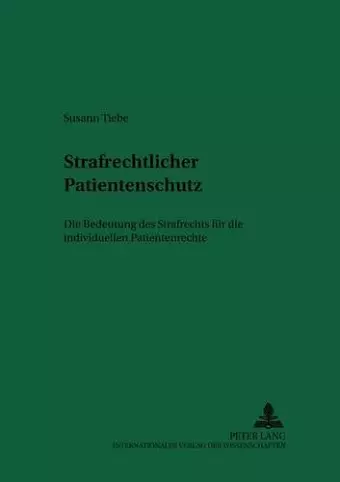 Strafrechtlicher Patientenschutz cover