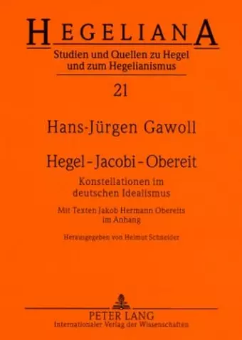 Hegel - Jacobi - Obereit cover