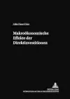 Makrooekonomische Effekte Der Direktinvestitionen cover