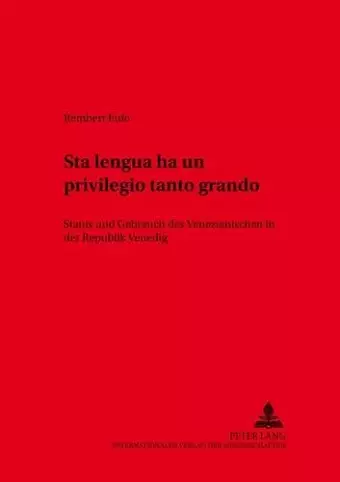 «Sta Lengua Ha Un Privilegio Tanto Grando» cover