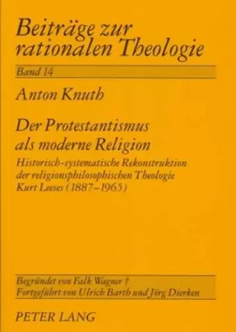 Der Protestantismus ALS Moderne Religion cover