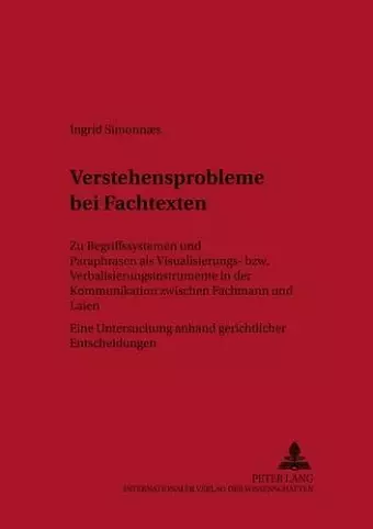 Verstehensprobleme Bei Fachtexten cover