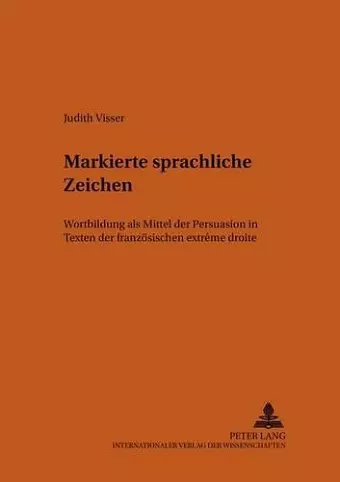 Markierte sprachliche Zeichen cover