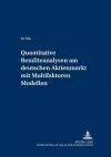 Quantitative Renditeanalysen Am Deutschen Aktienmarkt Mit Multifaktoren-Modellen cover