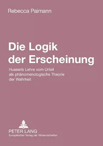 Die Logik der Erscheinung cover