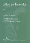 What Practitioners of TCM Should Know cover