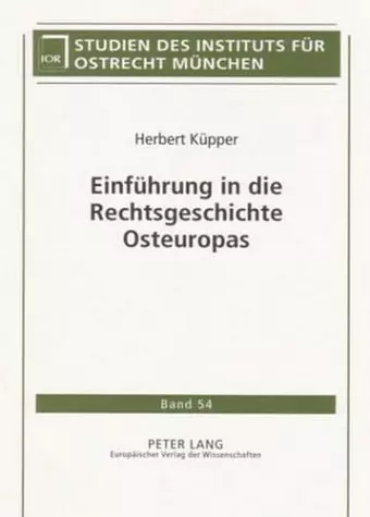 Einfuehrung in Die Rechtsgeschichte Osteuropas cover