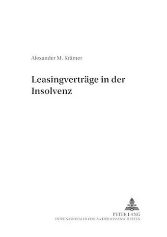 Leasingvertraege in Der Insolvenz cover