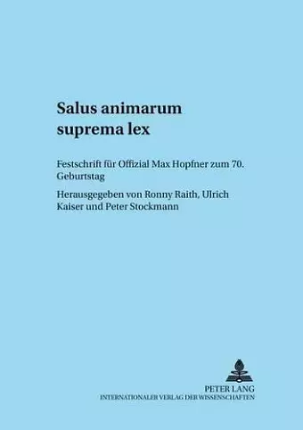 Salus Animarum Suprema Lex cover