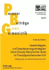 Lesestrategien und Lesesteuerungsstrategien beim Einsatz literarischer Texte im Fremdsprachenunterricht cover