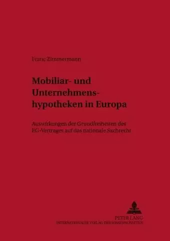 Mobiliar- Und Unternehmenshypotheken in Europa cover