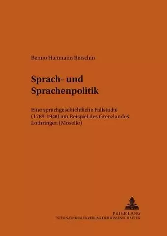 Sprach- Und Sprachenpolitik cover