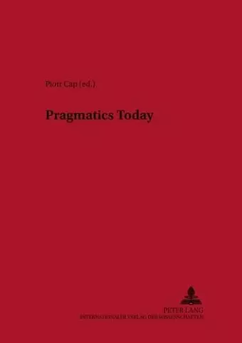 Pragmatics Today cover