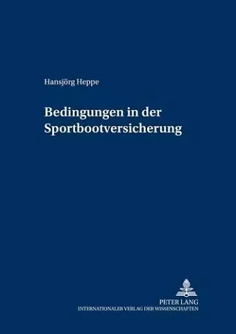 Bedingungen in Der Sportbootversicherung cover