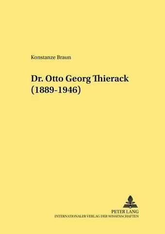 Dr. Otto Georg Thierack- (1889-1946) cover