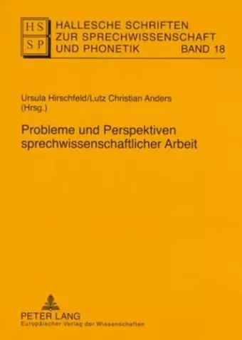 Probleme Und Perspektiven Sprechwissenschaftlicher Arbeit cover