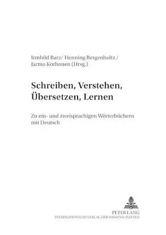 Schreiben, Verstehen, Uebersetzen, Lernen cover