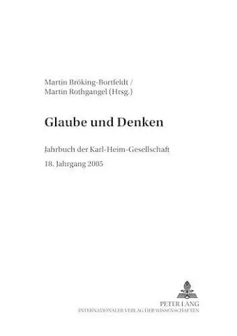 Glaube Und Denken cover