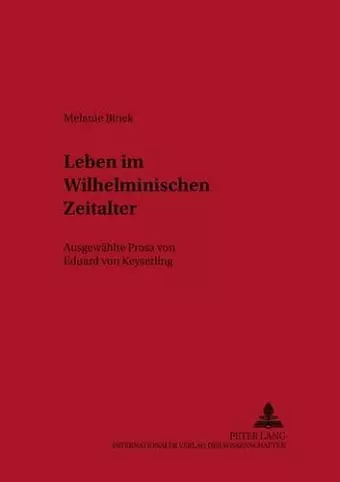 Leben Im Wilhelminischen Zeitalter cover