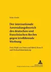 Der Internationale Anwendungsbereich Des Deutschen Und Franzoesischen Rechts Gegen Irrefuehrende Werbung cover