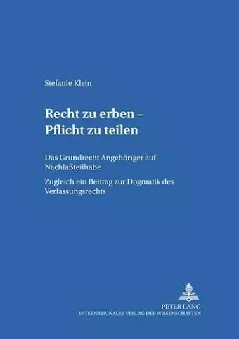 Recht Zu Erben - Pflicht Zu Teilen cover