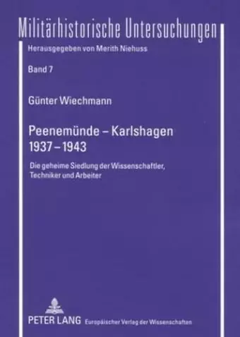 Peenemuende - Karlshagen- 1937-1943 cover