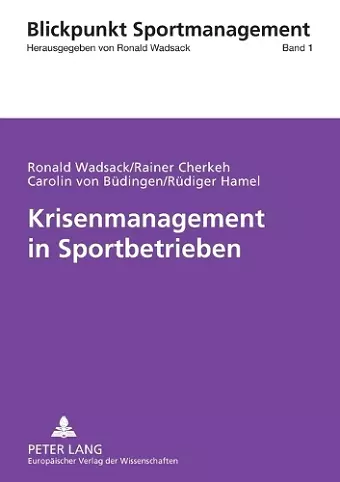 Krisenmanagement in Sportbetrieben cover