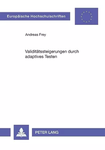 Validitaetssteigerungen durch adaptives Testen cover
