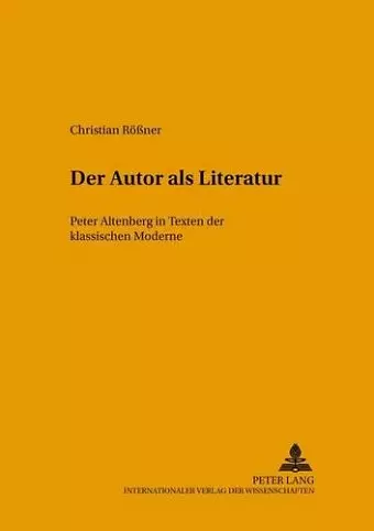 Der Autor ALS Literatur cover