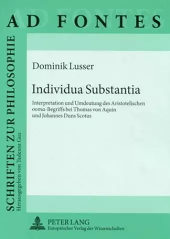 Individua Substantia cover