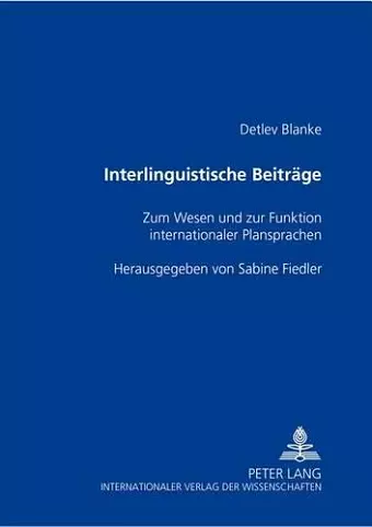 Interlinguistische Beitraege cover