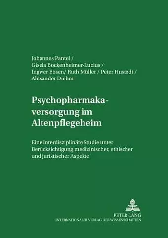 Psychopharmakaversorgung Im Altenpflegeheim cover