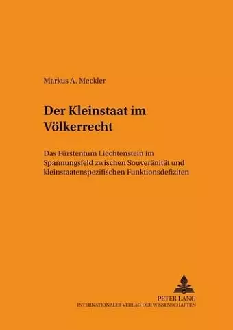 Der Kleinstaat Im Voelkerrecht cover