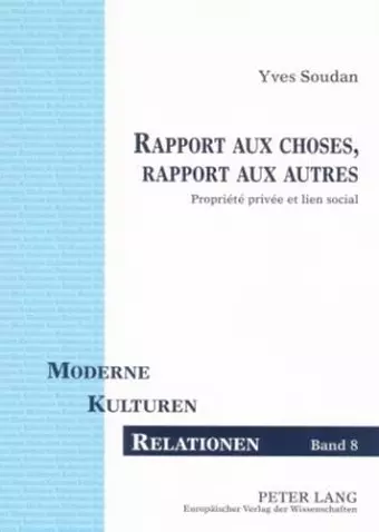 Rapport Aux Choses, Rapport Aux Autres cover