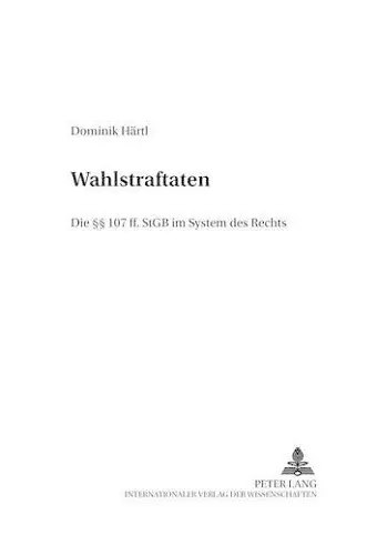 Wahlstraftaten cover