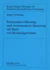 Performance-Messung Und Wertorientierte Steuerung Auf Basis Von Residualgewinnen cover