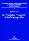 Das Privatleben Prominenter ALS Verfassungsproblem cover