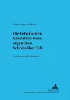 Die Hebraeischen Bibelzitate Beim Englischen Scholastiker Odo cover