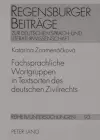 Fachsprachliche Wortgruppen in Textsorten Des Deutschen Zivilrechts cover