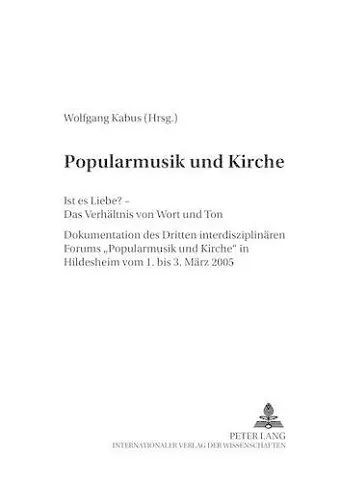 Popularmusik Und Kirche cover