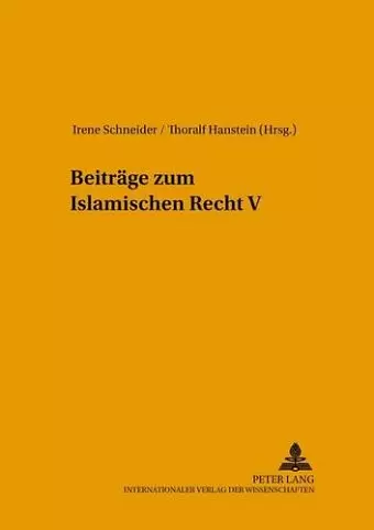 Beitraege Zum Islamischen Recht V cover