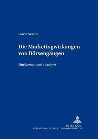 Die Marketingwirkungen Von Boersengaengen cover