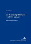 Die Marketingwirkungen Von Boersengaengen cover