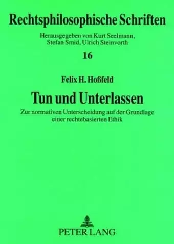 Tun Und Unterlassen cover