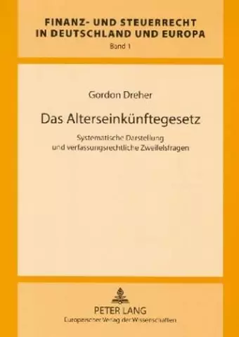 Das Alterseinkuenftegesetz cover