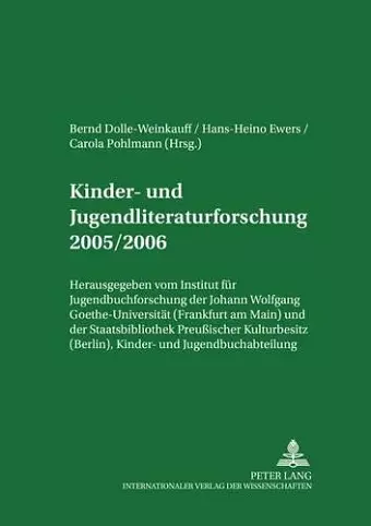 Kinder- Und Jugendliteraturforschung 2005/2006 cover