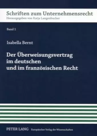 Der Ueberweisungsvertrag Im Deutschen Und Im Franzoesischen Recht cover