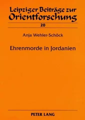 Ehrenmorde in Jordanien cover