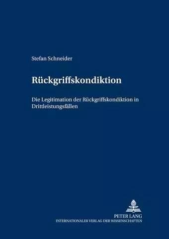 Rueckgriffskondiktion cover